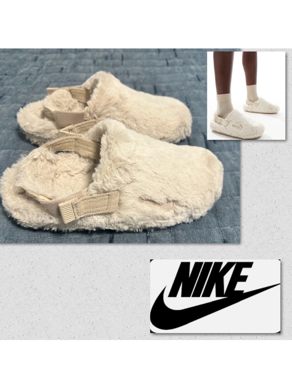 Nike Calm SE Fur Clogs